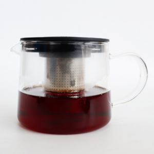 Plastic Lid Glass Teapot