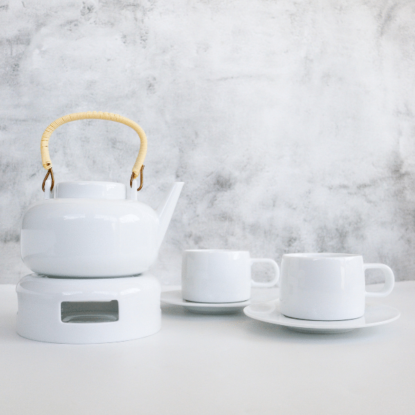 Porcelain Tea for Two Set (White) Tea At Heart