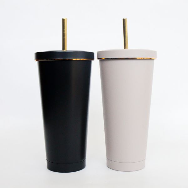 Stainless Steel Tumbler With Straw - 710ml - Tea At Heart